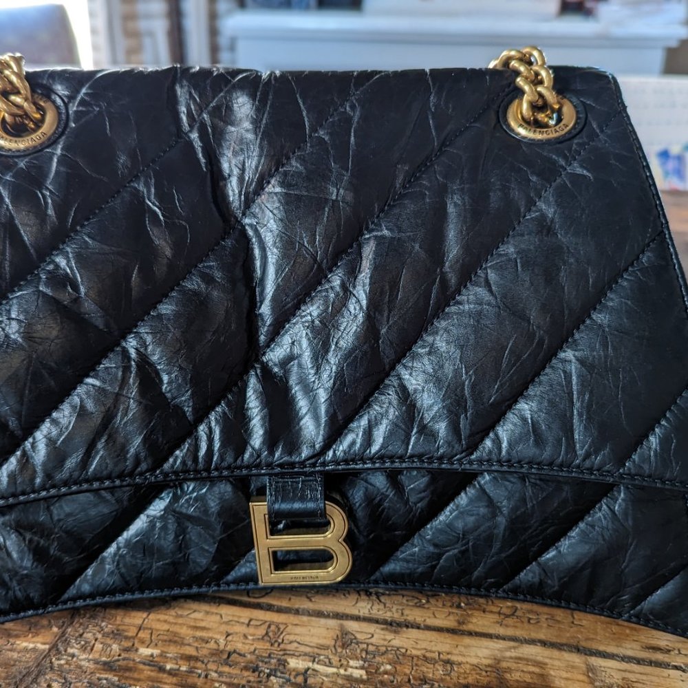 Balenciaga "Crush" shoulder bag in quilted calf leather - Picture 5 of 5
